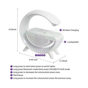 Google Smart Wireless Bluetooth Speaker | RGB Light | Wireless Charging''EUC